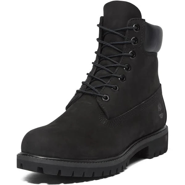 TIMBERLAND PREMIUM LACE-UP LEATHER BOOTS "BLACK"